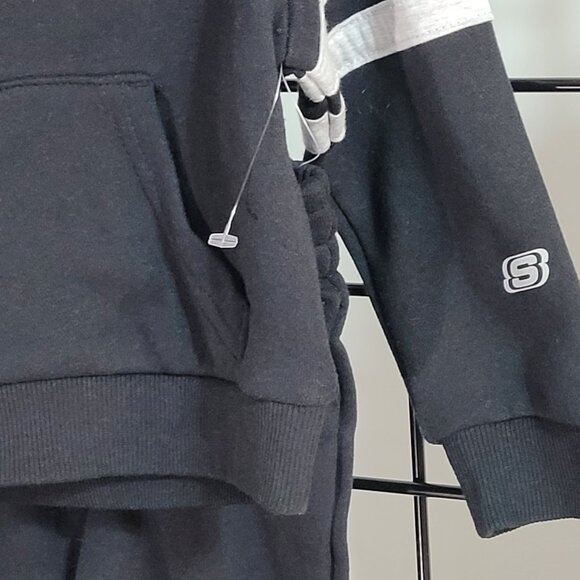 Skechers Boys' 2-Piece Hoodie and Pants Set - Black Football Graphic -18 and 24M - Picture 13 of 16